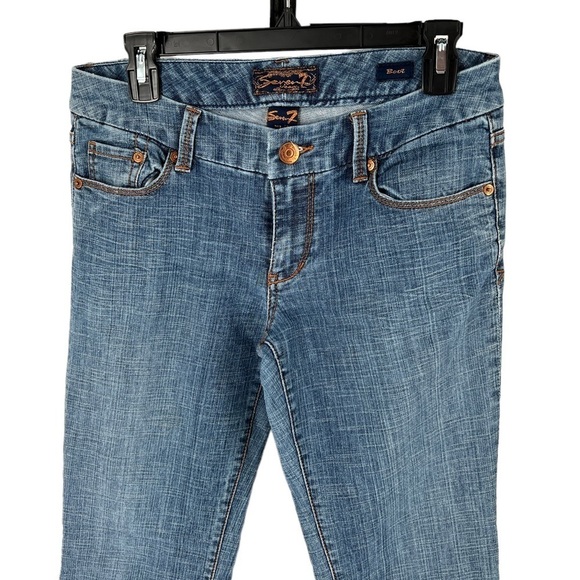 Seven7 Bootcut Jeans Midrise Medium Wash - Picture 4 of 7